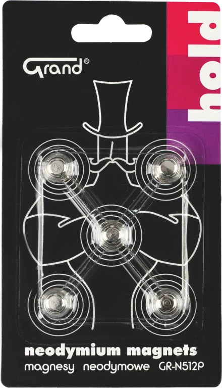 Magnet neodymový 12mm s kuželkou 5ks