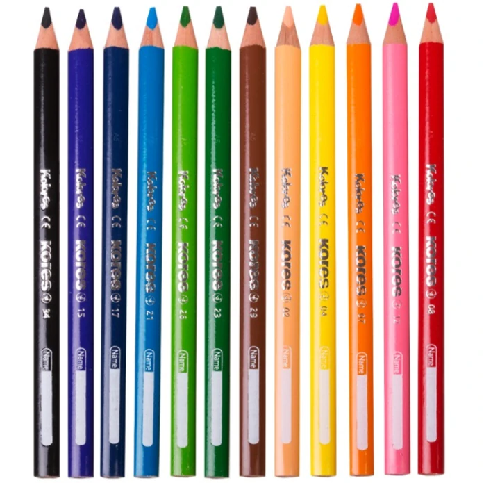 KORES Pastelky Kolores Jumbo 12 barev+2xtužka+ZDARMA ořezávátko