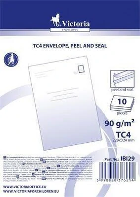 Victoria Obálky C4 229x324mm tašky samolepicí krycí páska ,10ks