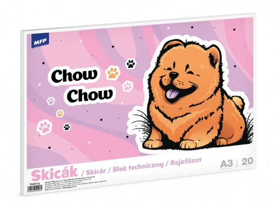 Skicák A3 20 listů 190g , bílý papír