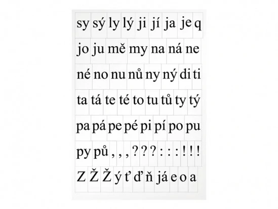 Sada písmen k vystřižení - 4listy