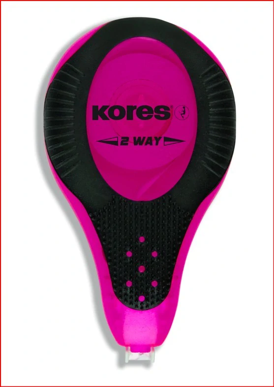 KORES Korekční páska 4,2mm x 8m 2WAY Neon mix barev na blistru