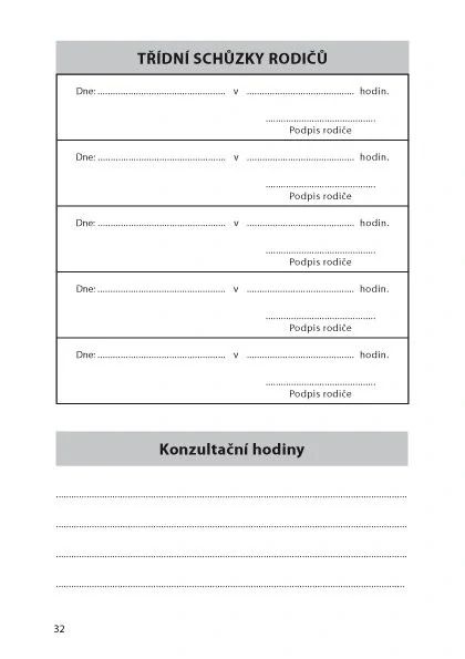 OPTYS Žákovská knížka A5 32stran pro oba stupně