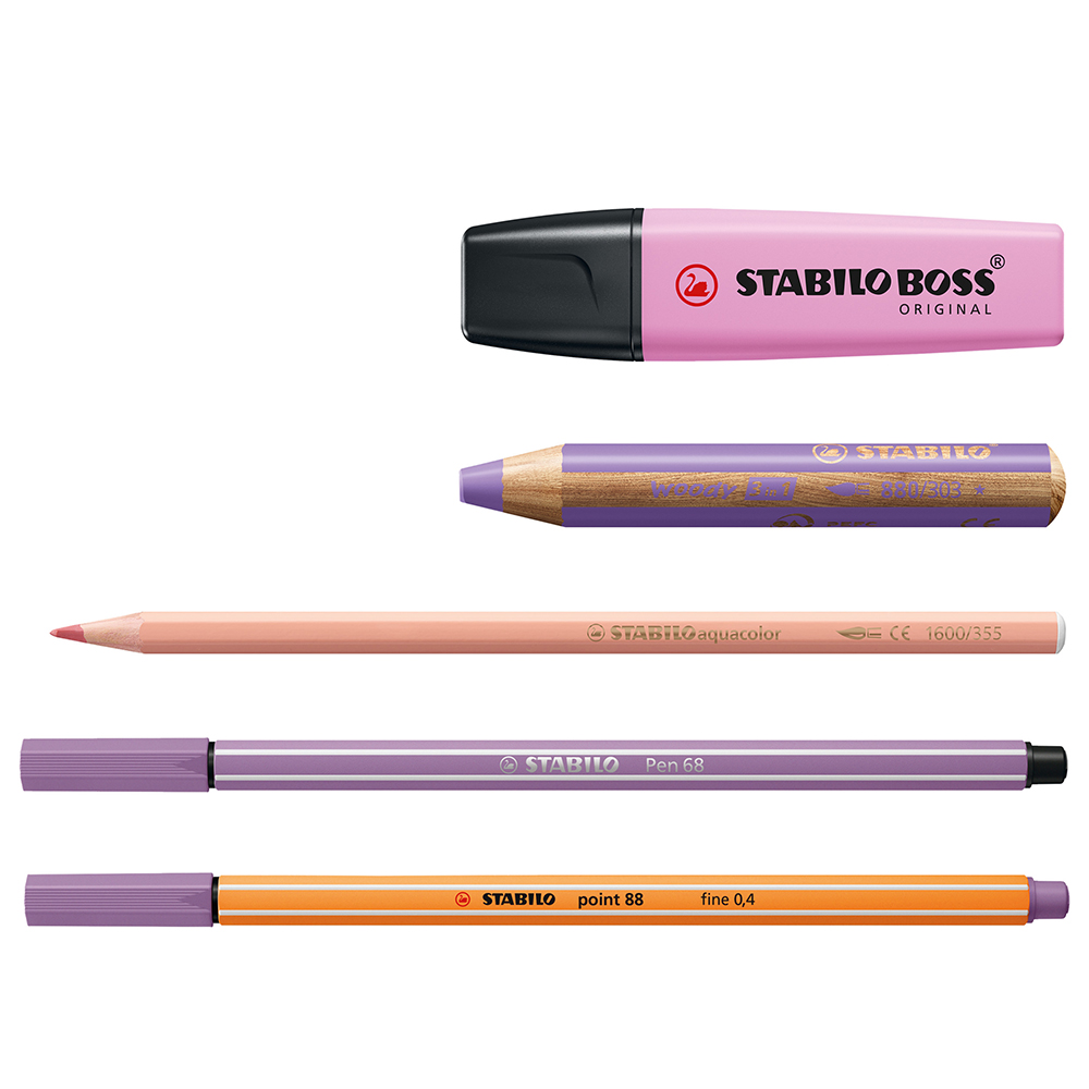 STABILO Kreativní sada STABILO ARTY - Linery, Fixy, Zvýrazňovače, Akvarel. pastelky, 50 ks