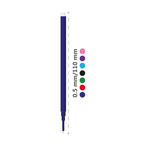 PILOT Náplň gumovací PILOT Frixion 0,5 mm/3 ks Micro hrot - růžová