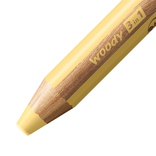 STABILO Barvička, vodovka a voskovka - STABILO woody 3 v 1 - pastelová žlutá