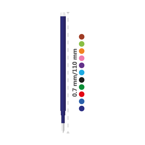 PILOT Náplň gumovací PILOT Frixion 0,7 mm/6 ks - 3xmodrá, 1xrůžová, 1xfialová, 1xsvětle modrá
