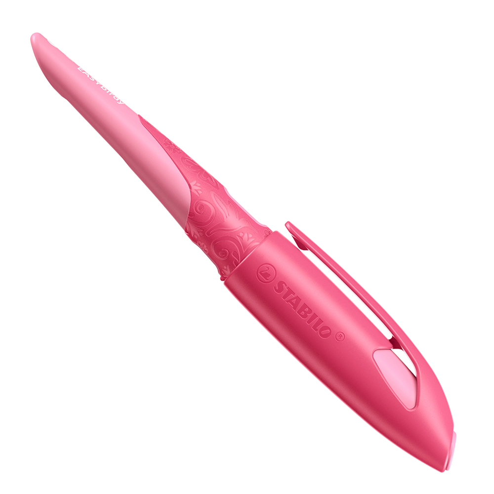 STABILO Ergonomické plnicí pero pro leváky STABILO s bombičkou, hrot M, růžové