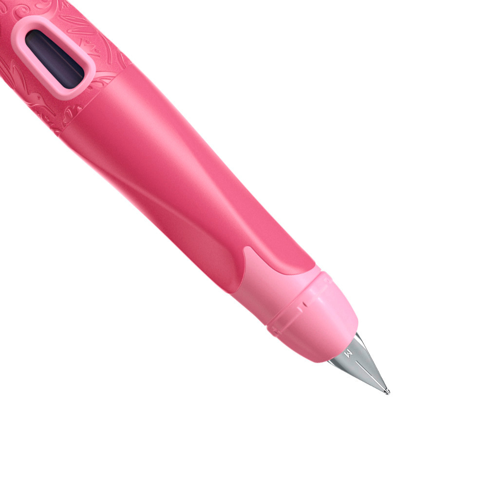 STABILO Ergonomické plnicí pero pro leváky STABILO s bombičkou, hrot M, růžové