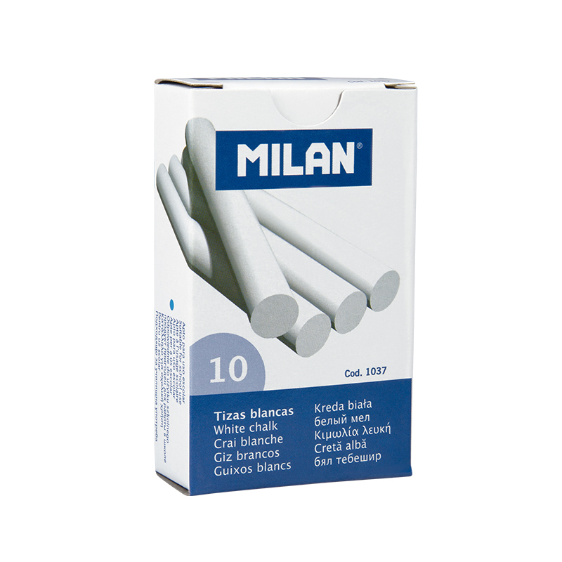 MILAN Křída MILAN kulatá 10 ks bílá +10 ks barevná - bliester