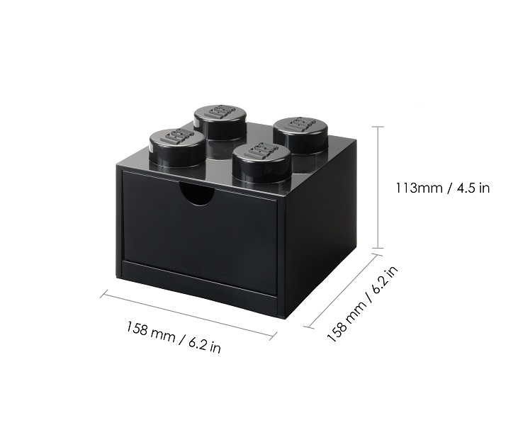 LEGO Storage LEGO stolní box 4 se zásuvkou - černá