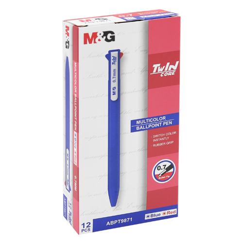 M&G Pero kuličkové/2-barevné M&G Twin Core 0,7 mm - červené/modré