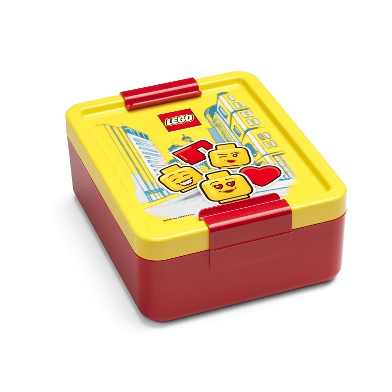 LEGO Storage LEGO ICONIC Girl svačinový set (láhev a box) - žlutá/červená