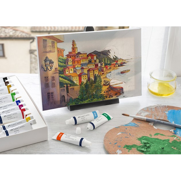FABER-CASTELL Olejové barvy v tubě 9 ml, 12 barev