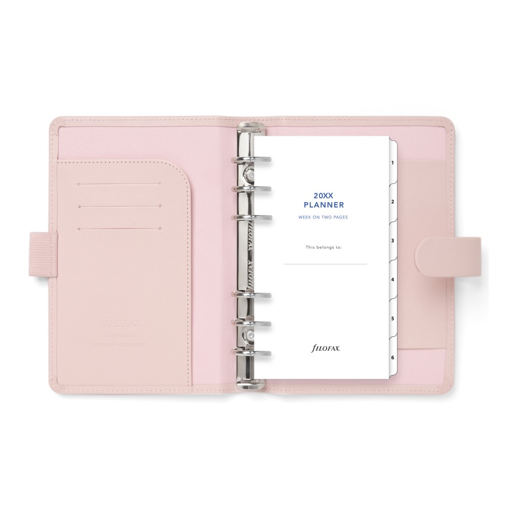 FILOFAX Diář Filofax Saffiano blush, osobní