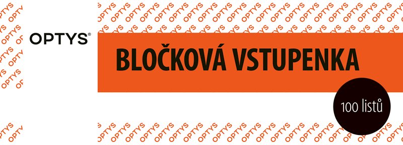 Optys Bločková vstupenka, 100 listů