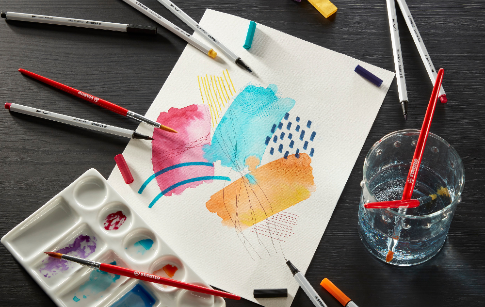 STABILO Kreativní set STABILO Creative Tips 10 ks sada - černá, středně šedá