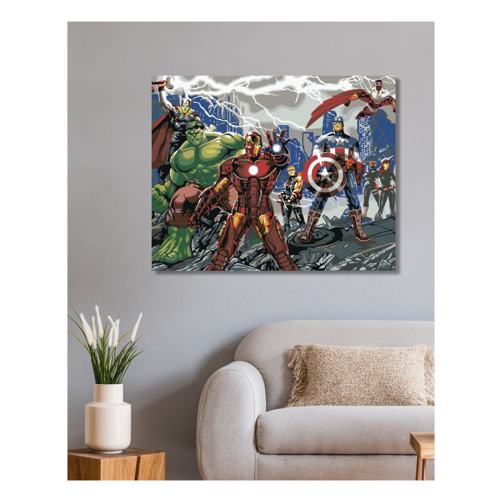 zuty Diamantové malování (s rámem) - Avengers hrdinové