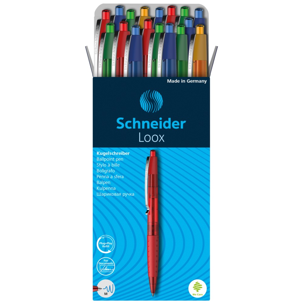 SCHNEIDER Pero kuličkové SCHNEIDER Loox (mix) - modrá náplň