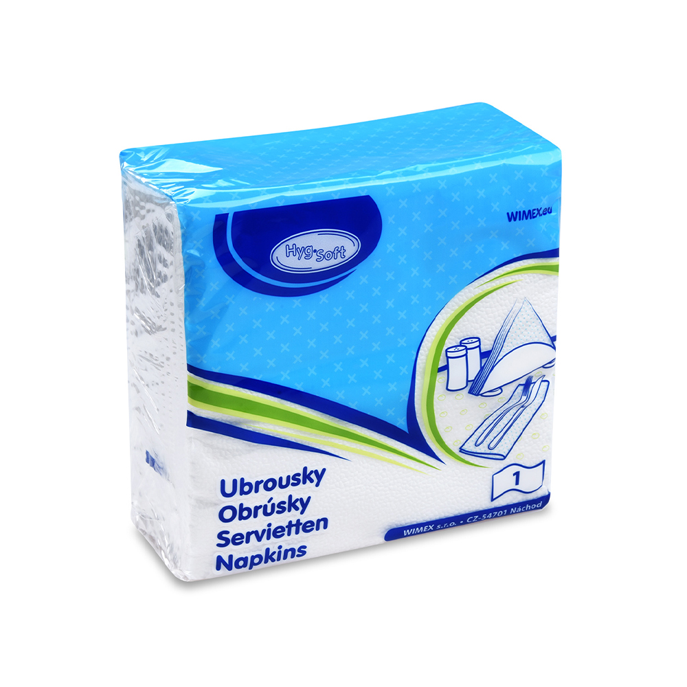 WIMEX Ubrousky 1-vrstvé 30 x 30 cm bílé 70 ks