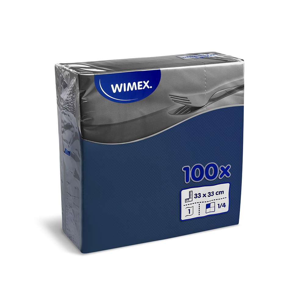 WIMEX Ubrousky 33 x 33 cm tm. modré 100 ks