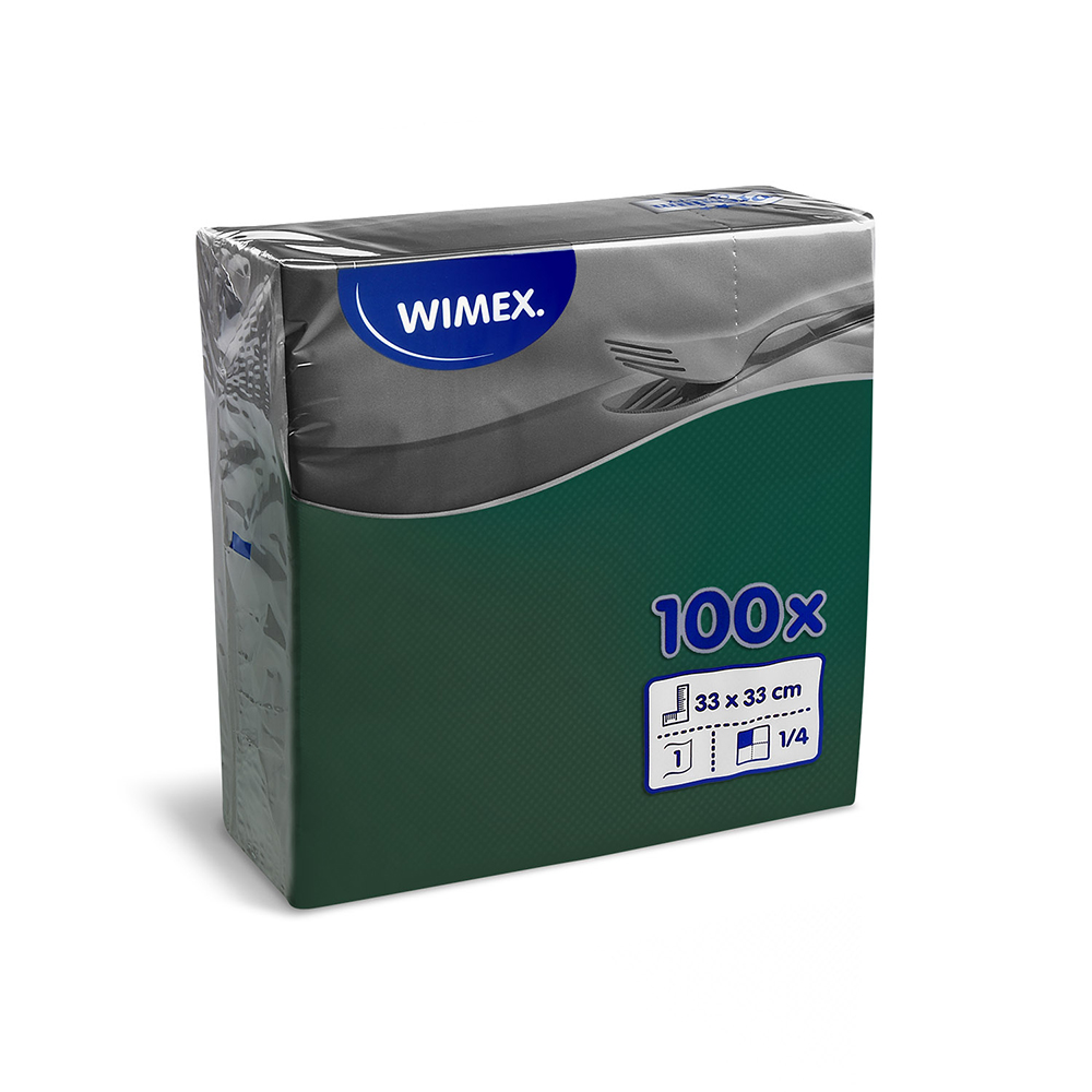 WIMEX Ubrousky 33 x 33 cm tm. zelené 100 ks