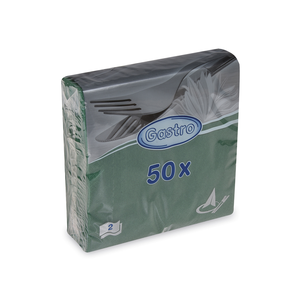 WIMEX Ubrousky 3-vrstvé 33 x 33 cm tm.zelené 50 ks