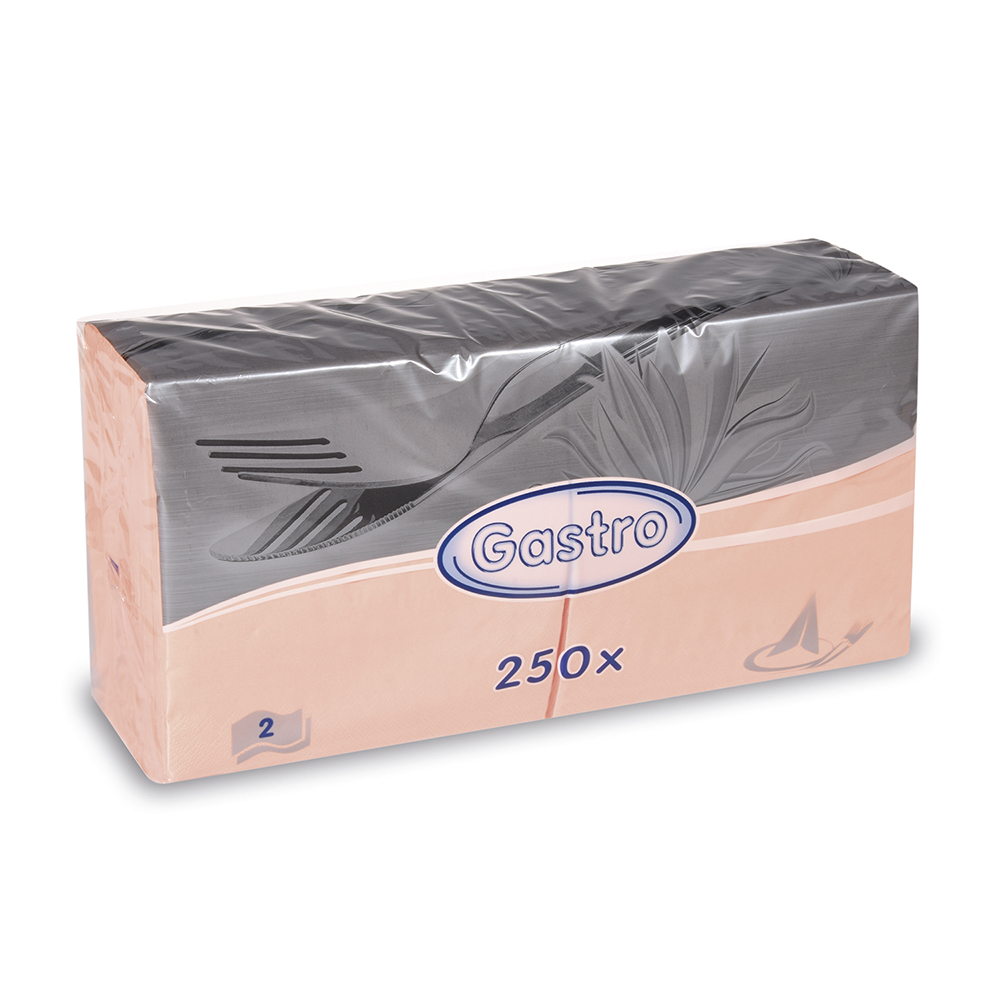 WIMEX Ubrousky 2-vrstvé 33 x 33 cm apricot 250 ks
