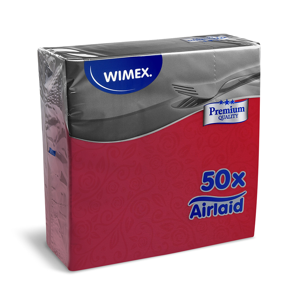 WIMEX Obrousky Premium 40 x 40 cm dekor R červené 50 ks