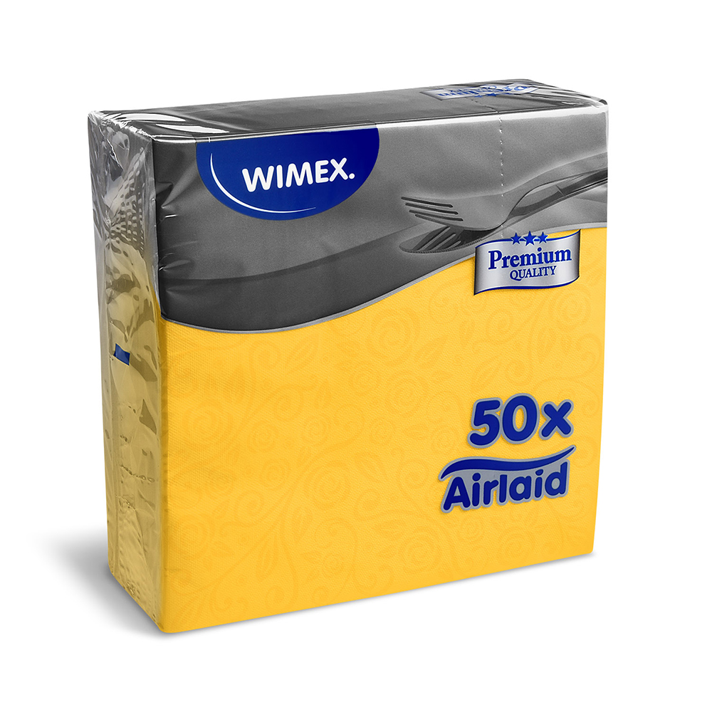 WIMEX Obrousky Premium 40 x 40 cm dekor R" žluté /50ks/
