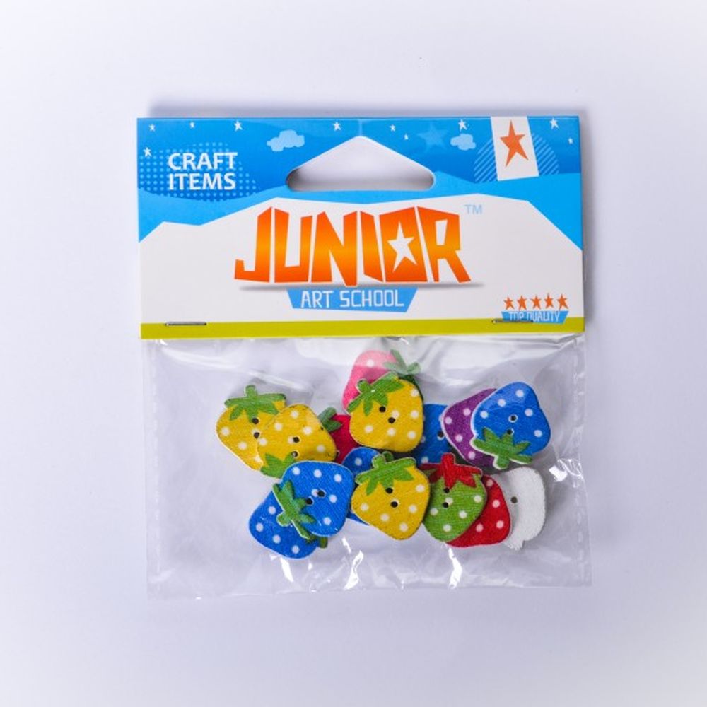 JUNIOR-ST Dekorace jahody, mix barev - sada 15 ks