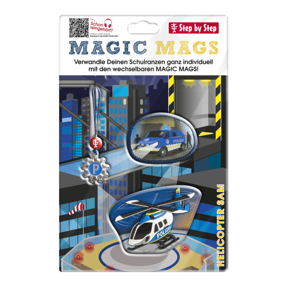 HAMA Doplňkový set obrázků MAGIC MAGS Helicopter Sam k aktovkám GRADE, SPACE, CLOUD, KID
