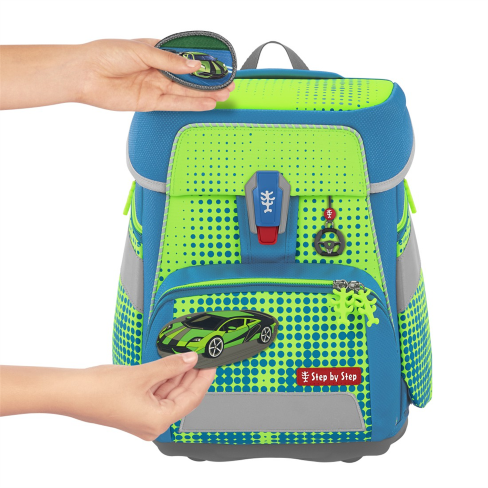 HAMA Doplňkový set obrázků MAGIC MAGS Race Car Chuck k aktovkám GRADE, SPACE, CLOUD, KID
