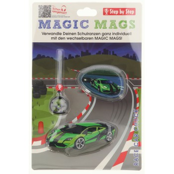 HAMA Doplňkový set obrázků MAGIC MAGS Race Car Chuck k aktovkám GRADE, SPACE, CLOUD, KID