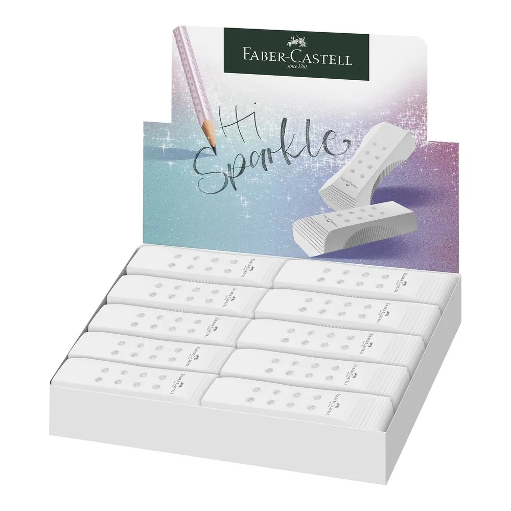 FABER-CASTELL Guma FABER-CASTELL RollOn Sparkle, bílá