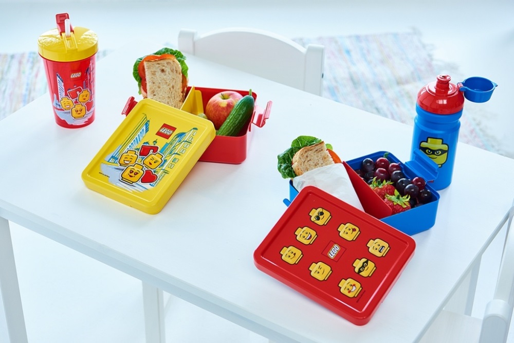 LEGO Storage LEGO ICONIC Girl box na svačinu - žlutá/červená