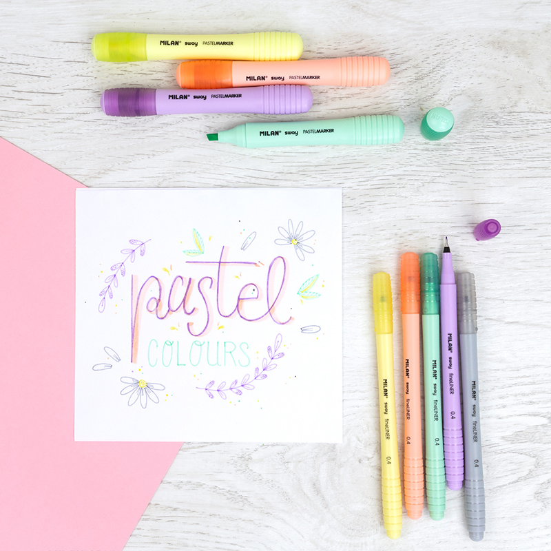 MILAN Zvýrazňovač MILAN Sway Pastel Sugar - sada 4 ks