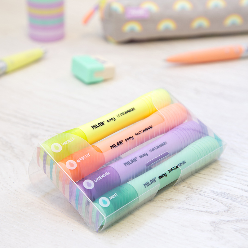 MILAN Zvýrazňovač MILAN Sway Pastel Sugar - sada 4 ks