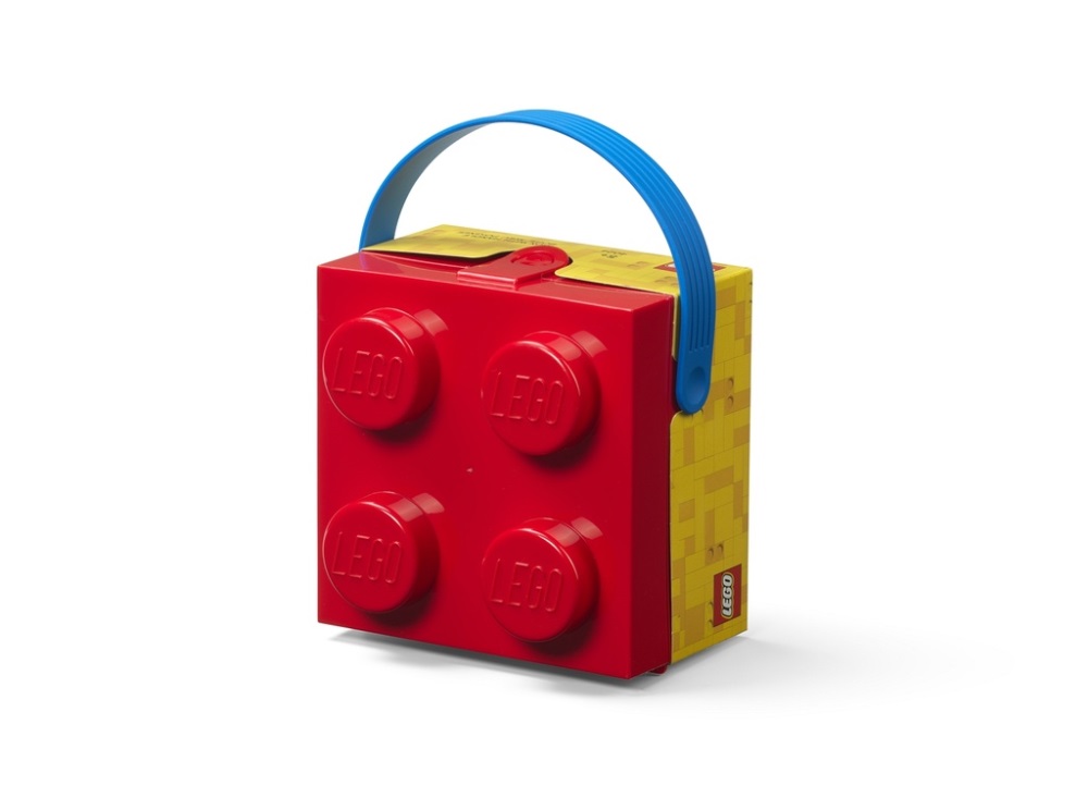 LEGO Storage LEGO box na svačinu s rukojetí 165x165x117 mm - červený