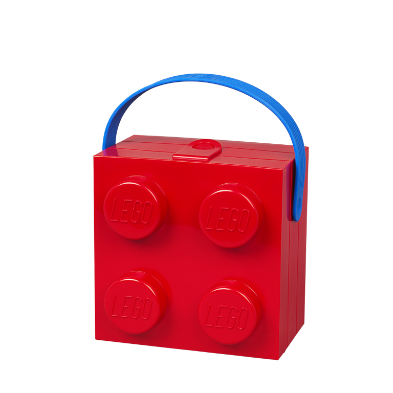 LEGO Storage LEGO box na svačinu s rukojetí 165x165x117 mm - červený