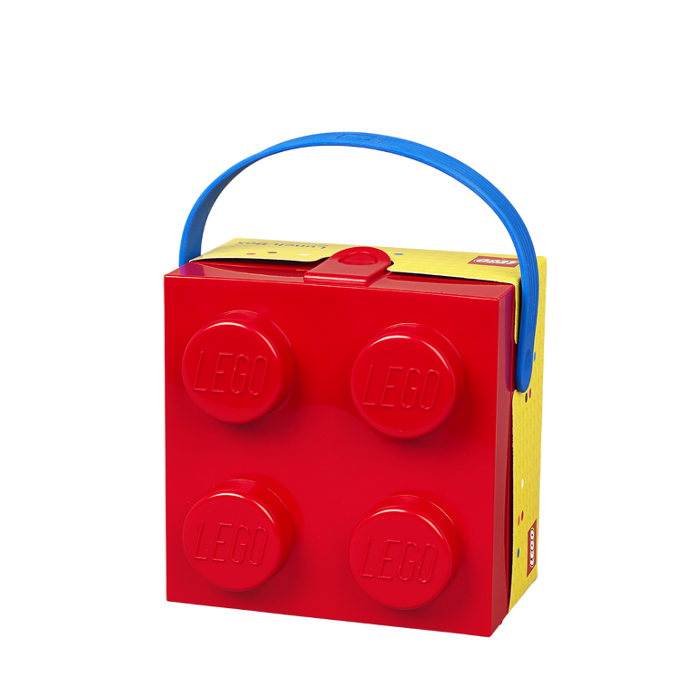 LEGO Storage LEGO box na svačinu s rukojetí 165x165x117 mm - červený