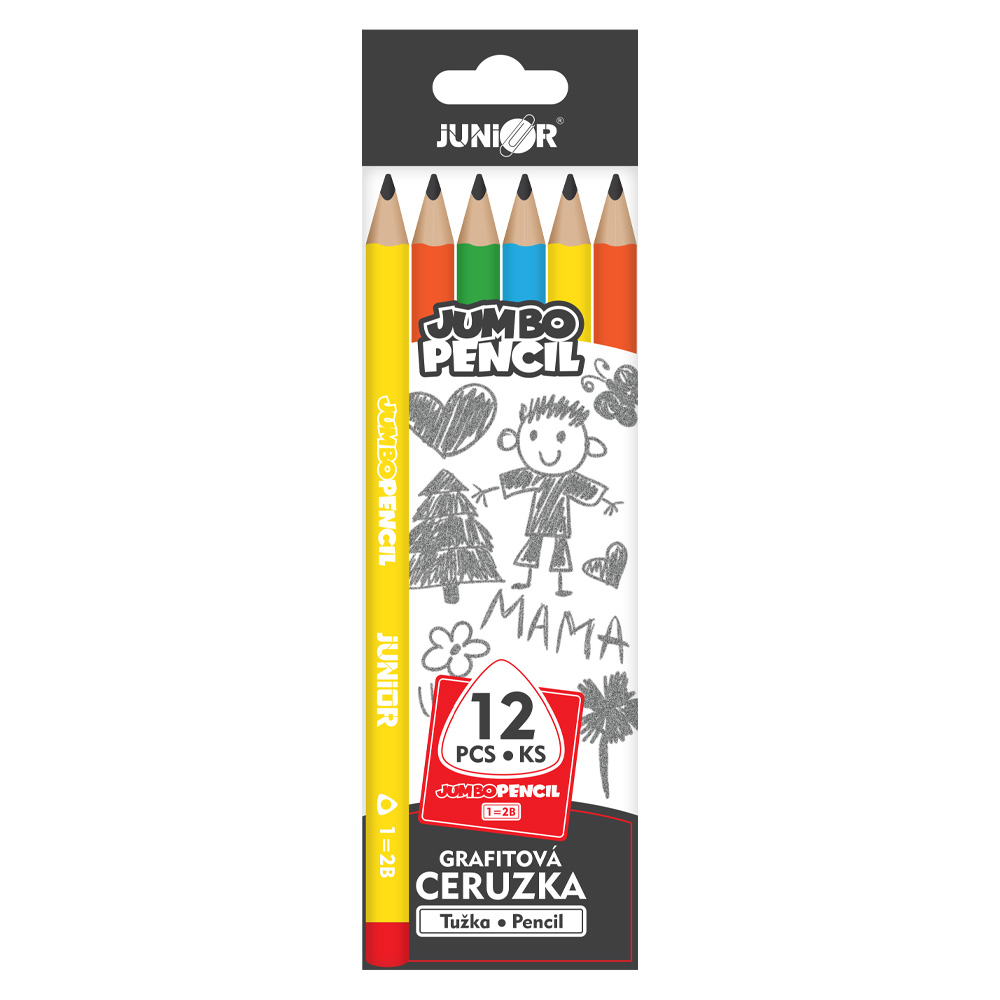 JUNIOR Tužka grafitová JUNIOR JUMBO PENCIL trojhranná - tvrdost 2B (č.1)