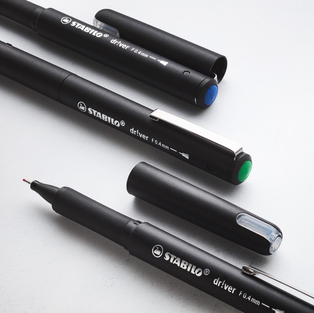 STABILO Jemný liner STABILO dr!ver 0,4 mm - sada 4 barvy