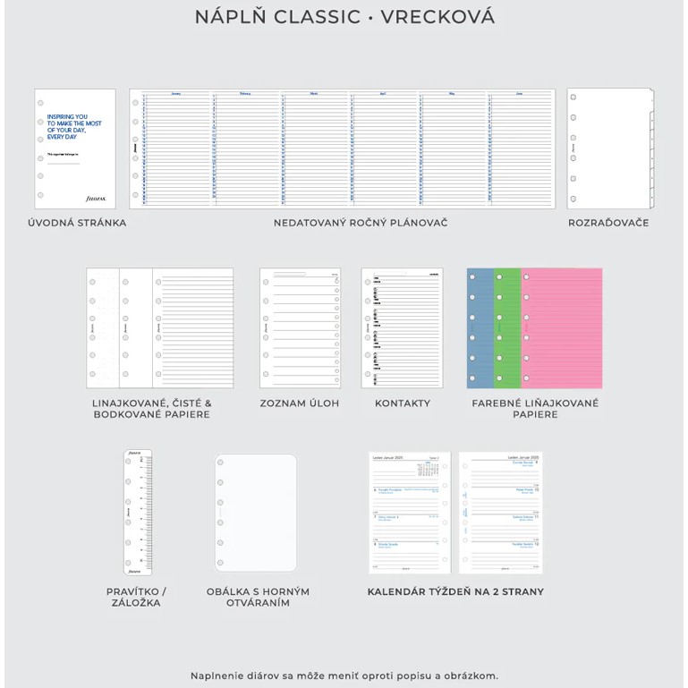 FILOFAX Diář Filofax Saffiano černý, kapesní