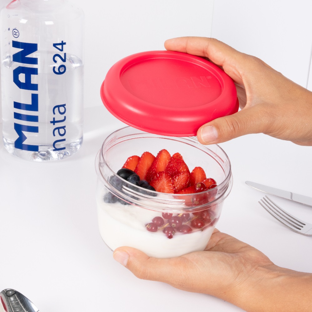 MILAN Box na potraviny kulatý MILAN Tritan (nata 624 series) 0,5L - růžový