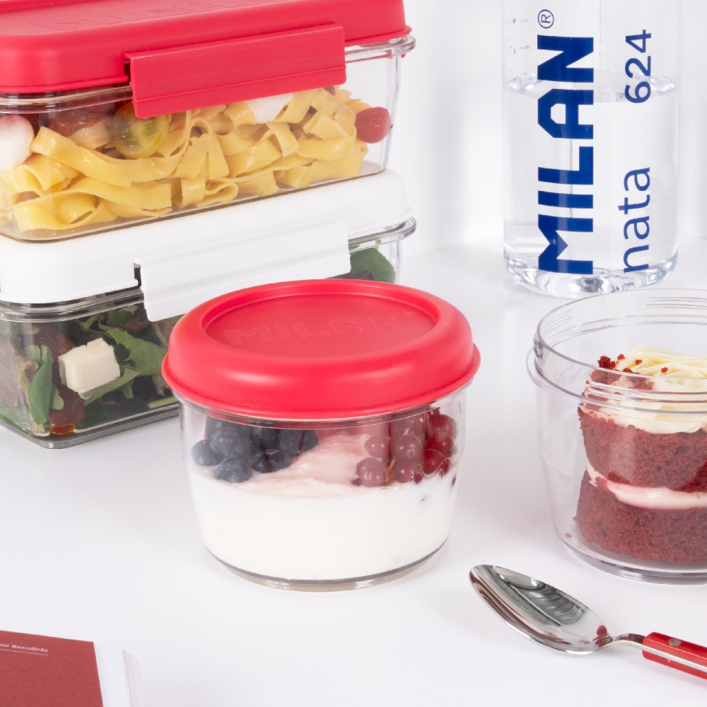 MILAN Box na potraviny kulatý MILAN Tritan (nata 624 series) 0,5L - růžový