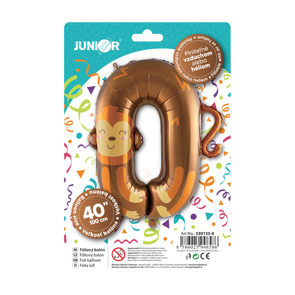 JUNIOR Balónové zvíře 40" (100 cm) - číslo 0