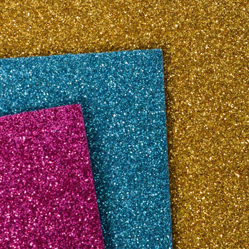 JUNIOR-ST Dekorační pěna A4 EVA 10 ks zlatá tloušťka 2,0 mm glitter