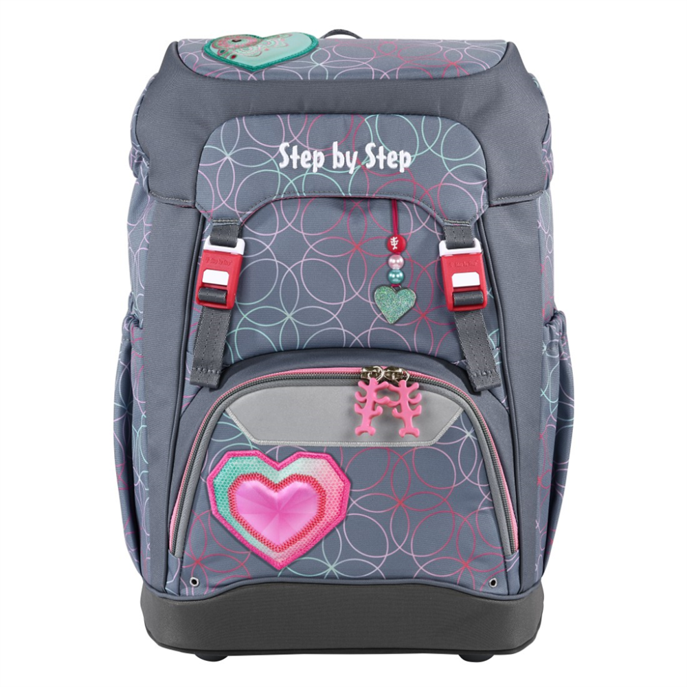 Step by Step Školní batoh Step by Step GRADE Glitter Heart Hazle, certifikát AGR