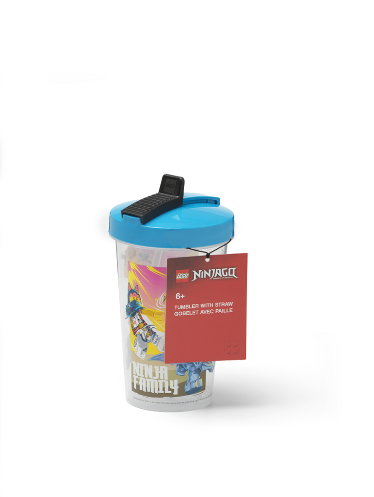 LEGO Storage LEGO Ninjago kelímek s brčkem - modrá